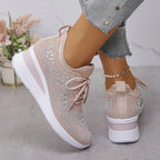 Mira / Lekkie sneakers z kryształkami
