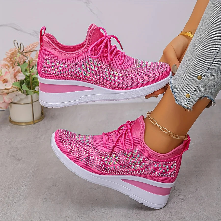 Mira / Lekkie sneakers z kryształkami